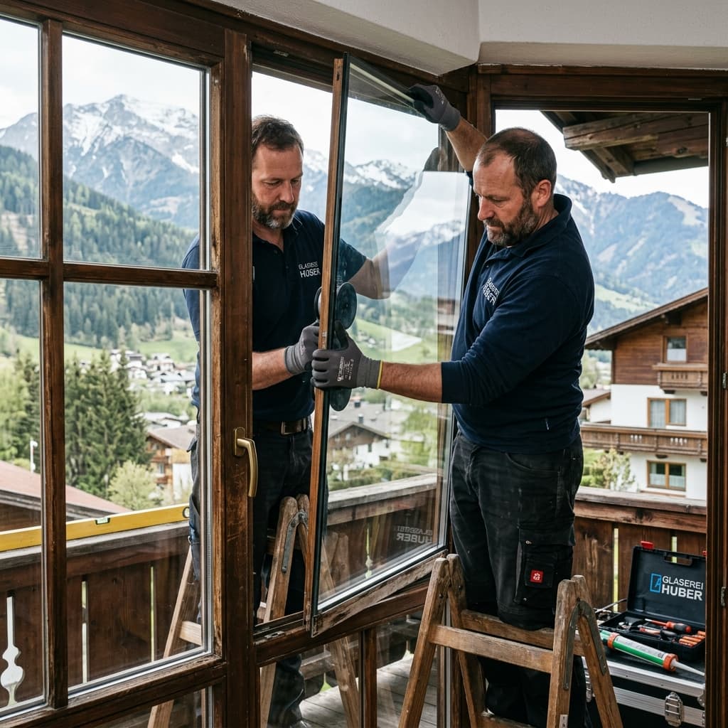 Erfolgreicher Blindscheiben-Tausch für wieder klare Sicht und volle Dämmung
