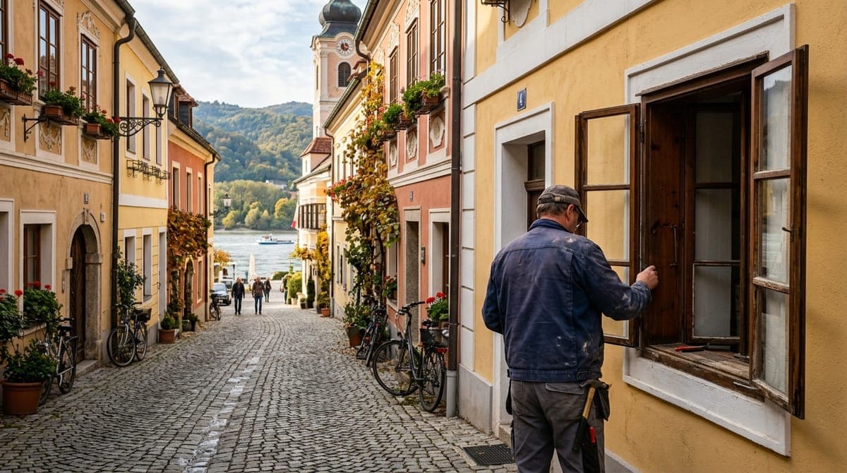Fensterservice Korneuburg – Fensterreparatur an Stadthaus-Fenstern in der Bezirksstadt an der Donau